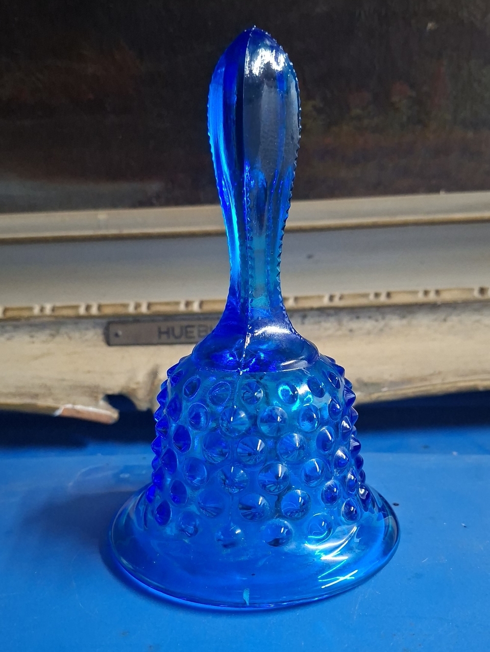 Vintage Fenton Blue Glass Colonial Bell